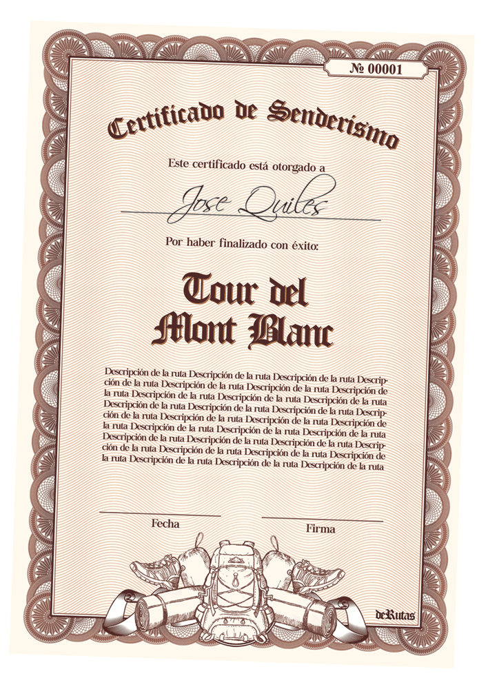 Diploma de senderismo